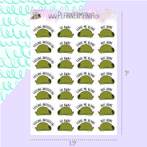 Antisocial Turtle Stickers