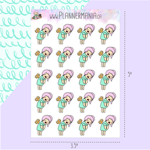 Wind Up Girl Stickers