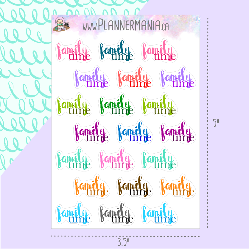 Family Time Stickers