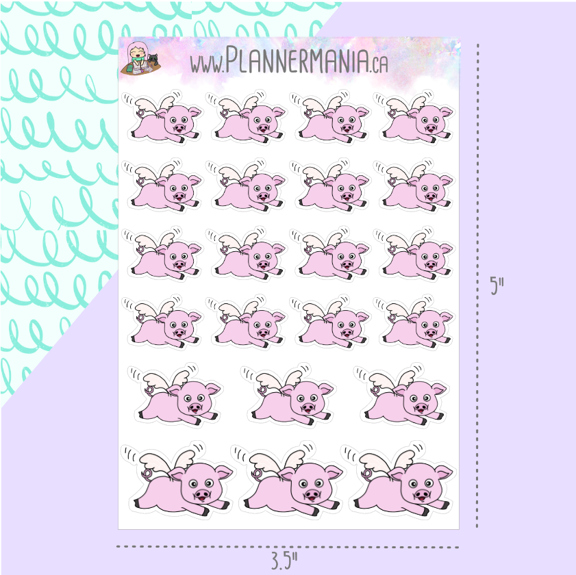 Flying Pig Stickers