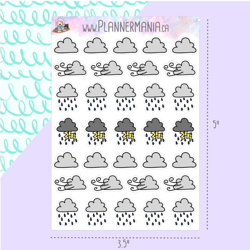 Bad Weather Planner Stickers