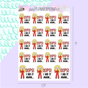 Britney Oops I Did It Again Stickers