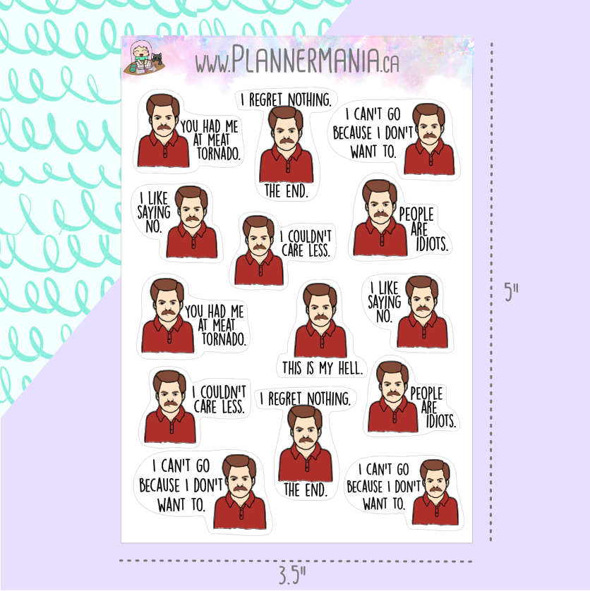 Ron Swanson Stickers