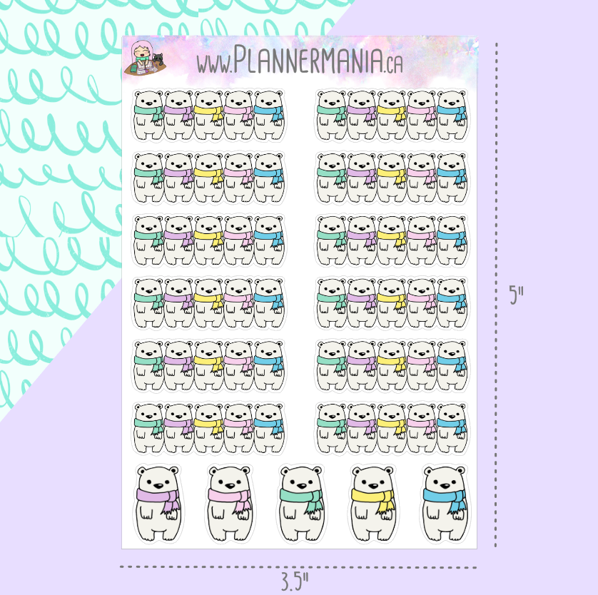 Polar Bear Divider Stickers