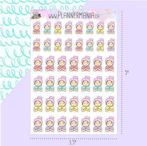 Praying Girl Stickers