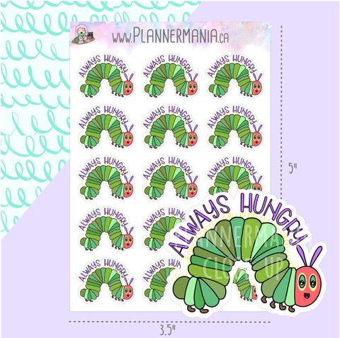 Always Hungry Caterpillar Stickers