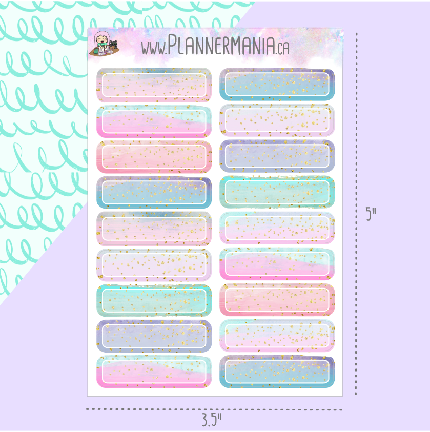 Label Glitter Stickers