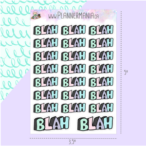 Blah Stickers