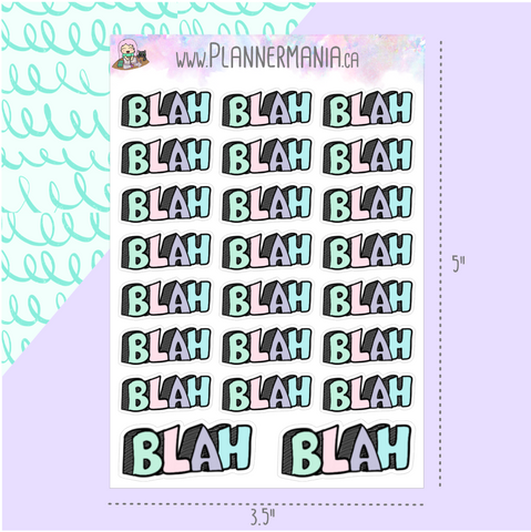 Blah Stickers