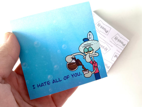 Squidward Post-It Notes