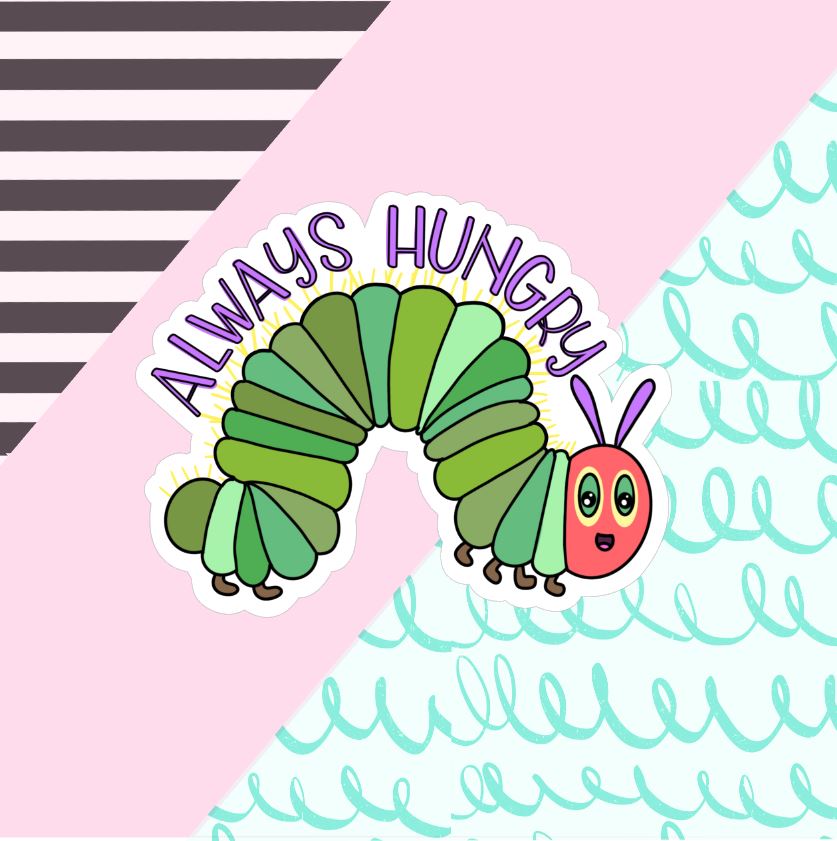 Always Hungry Caterpillar Sticker Flake - Holo or Matte