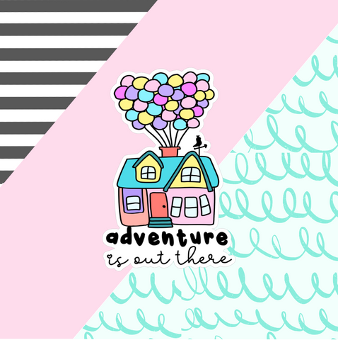 Adventure is Out There Die Cut Sticker Flake